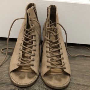 Lace up heeled sandals